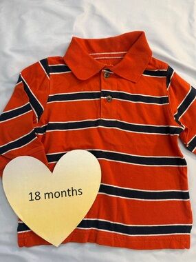 1989 Place - long sleeve polo shirt. Size 18 months
